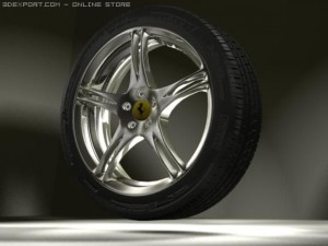 pirelli tyre ferrari rim 3D मॉडल