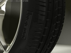 pirelli tyre ferrari rim 3D मॉडल