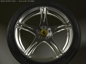 pirelli tyre ferrari rim 3D मॉडल