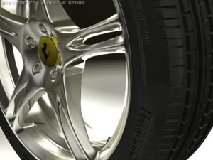pirelli tyre ferrari rim 3D मॉडल