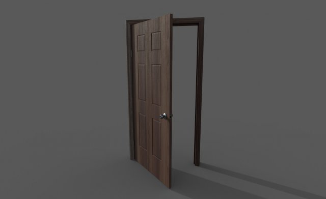 low poly door 3D Modell .c4d .max .obj .3ds .fbx .stl .blend 