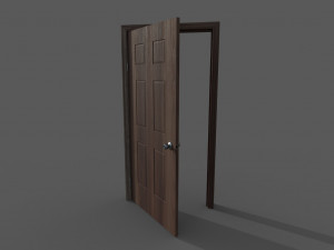 low poly door 3D Model