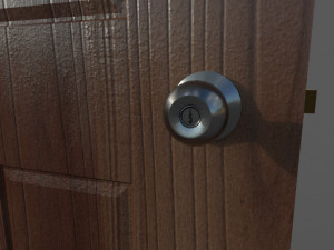 low poly door 3D Modell
