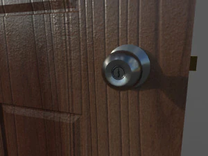 low poly door 3D Model