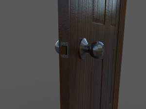 low poly door 3D Modell