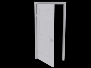 low poly door 3D Modell