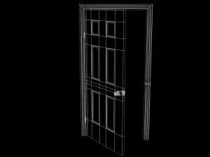 low poly door 3D Modell