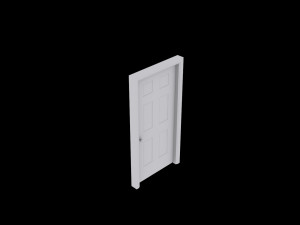 low poly door 3D Modell