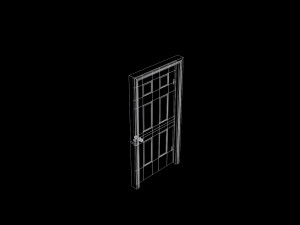 low poly door 3D Modell