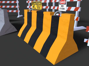 street props barricades 3D Model