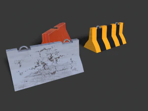 street props barricades 3D Model