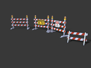 street props barricades 3D Модель