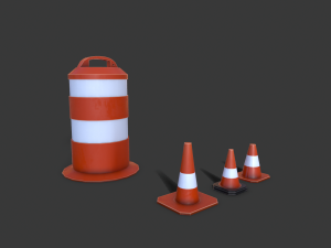 street props barricades 3D Модель