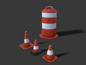 street props barricades 3D Модель