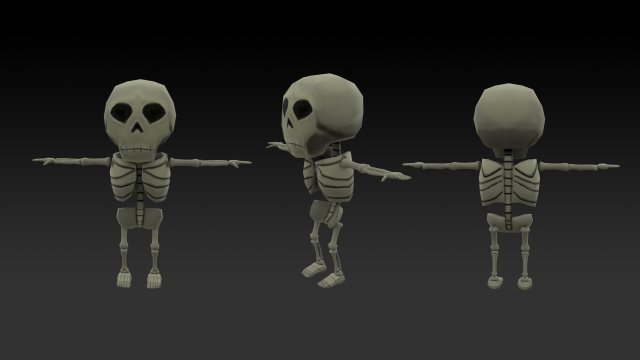 mini skeleton 3D Модель .c4d .max .obj .3ds .fbx .stl .blend 