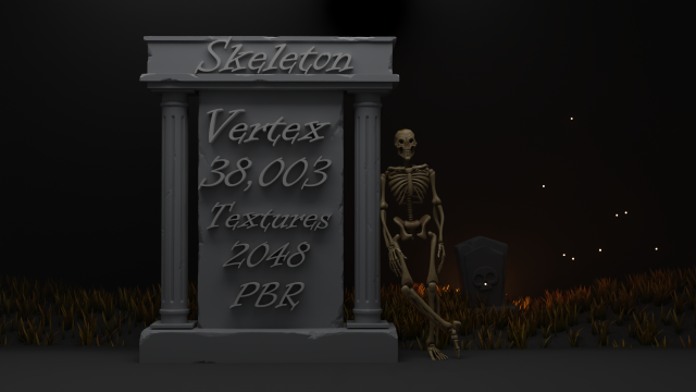 Skeleton Modello 3D .c4d .max .obj .3ds .fbx .stl .blend 