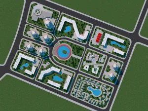 eine Stadt 3D Modell