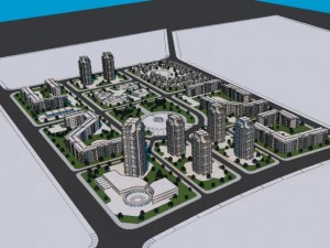 eine Stadt 3D Modell