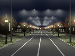 street with houses 3D Model