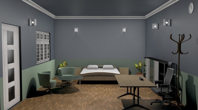 bed room 3D Модель .c4d .max .obj .3ds .fbx .stl .blend 