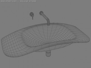 curly washstand 3Dモデル