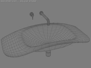 curly washstand 3D Model