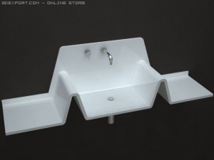 zigzag washstand 3D 모델