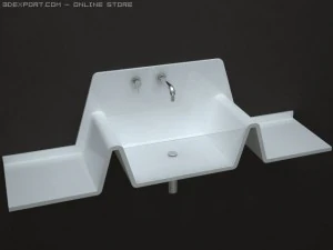 lavabo en zigzag Modèle 3D