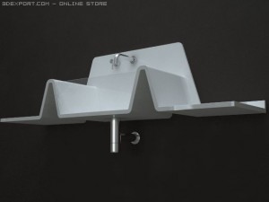 zigzag washstand Modelo 3D