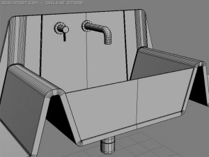 zigzag washstand Modelo 3D