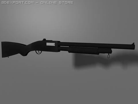 espingarda Modelo 3D .c4d .max .obj .3ds .fbx .stl .blend 