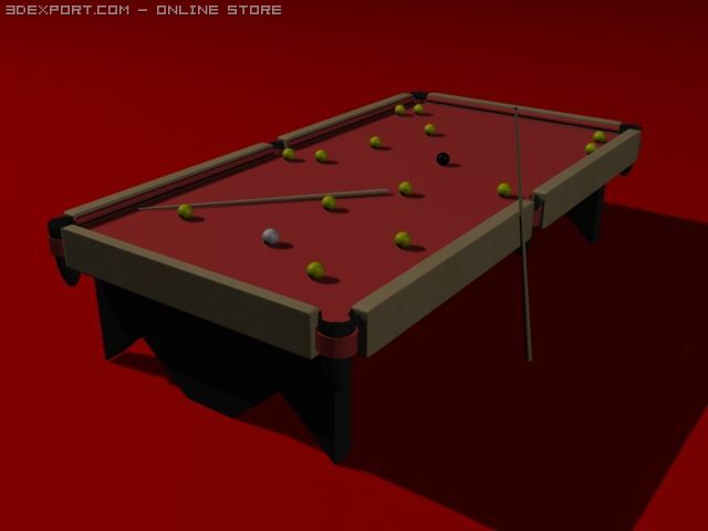 pool table 3D Model .c4d .max .obj .3ds .fbx .stl .blend 