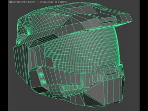 halo spartan helmet Model 3D