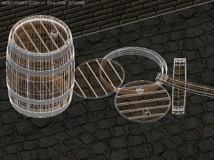 wooden barrels of 25 liters of cognac Modèle 3D
