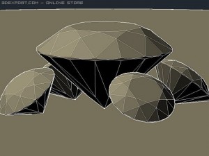 cut diamond kr57 round 57 faces  3d  dwg 3D-Modell