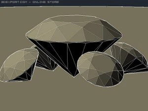 cut diamond kr57 round 57 faces  3d  dwg 3D Model