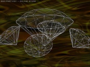 cut diamond kr57 round 57 faces  3d  dwg 3D Model