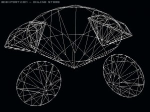 cut diamond kr57 round 57 faces  3d  dwg 3D-Modell