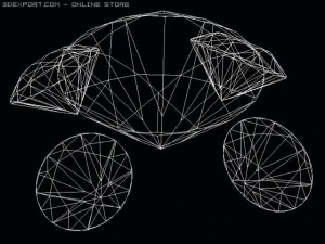 cut diamond kr57 round 57 faces  3d  dwg 3D Model