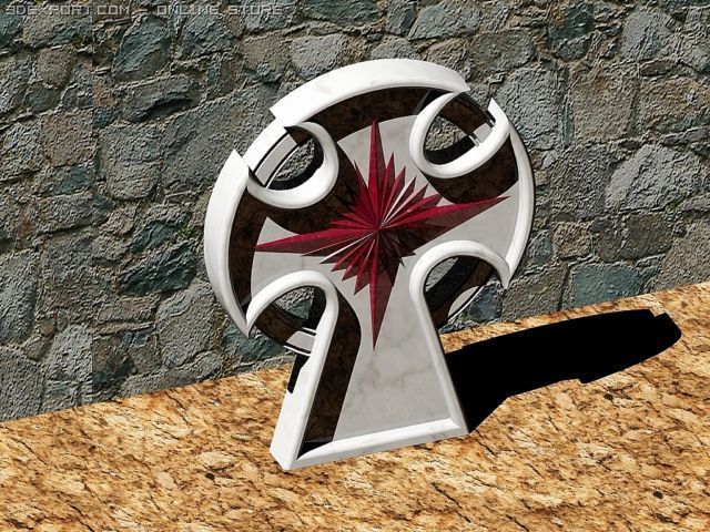 cross round 3D Model .c4d .max .obj .3ds .fbx .stl .blend