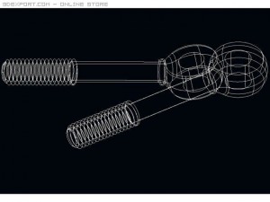 swing bolts din 444 m8 autocad 2007 2010 3D Model