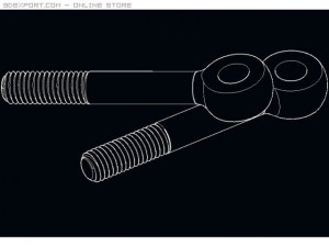 swing bolts din 444 m8 autocad 2007 2010 3D Model