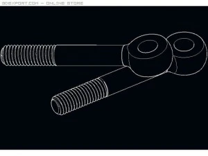 swing bolts din 444 m8 autocad 2007 2010 3D Model