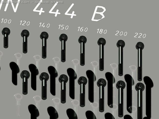 library swing bolts din 444 autocad 2010 3D Model .c4d .max .obj .3ds .fbx .stl .blend 