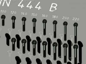 biblioteka śrub obrotowych DIN 444 AutoCAD 2010 Model 3D