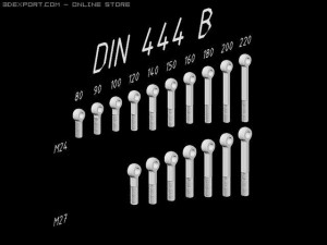 library swing bolts din 444 autocad 2010 Modèle 3D