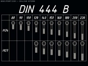 library swing bolts din 444 autocad 2010 3D Model