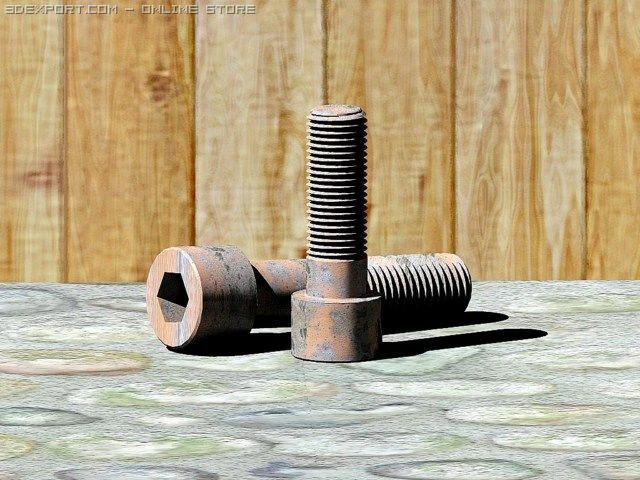 screws bolts din 912 autocad 2007 2010 3D Model .c4d .max .obj .3ds .fbx .stl .blend 