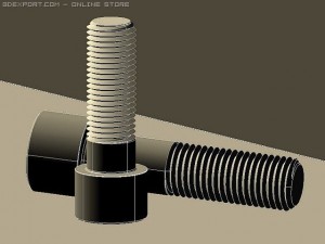screws bolts din 912 autocad 2007 2010 3D Modell