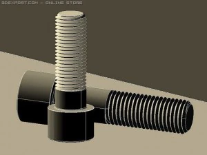 screws bolts din 912 autocad 2007 2010 3D Model